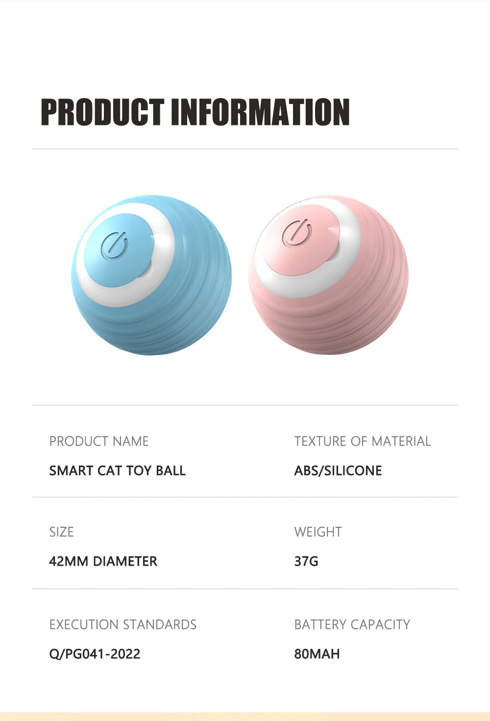 Interaktiver Katzenball, elektrischer automatischer Rollball, intelligentes Spielzeug für Katzen, intelligentes Katzenspielzeug, rotierender Ball, Katzenspielzubehör