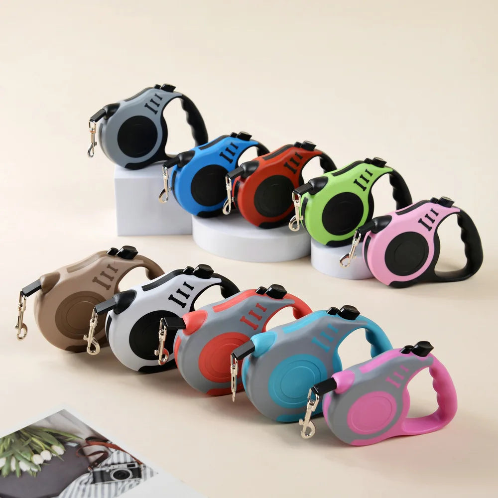 3m 5m Dog Leash Strong Nylon Puppy Lead for Small Large Dogs Cats Automatic Retractable Durable Yorkshire Pet Supplies