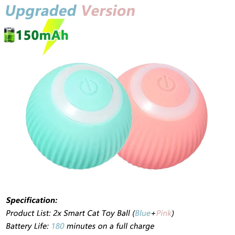 Interaktiver Katzenball, elektrischer automatischer Rollball, intelligentes Spielzeug für Katzen, intelligentes Katzenspielzeug, rotierender Ball, Katzenspielzubehör