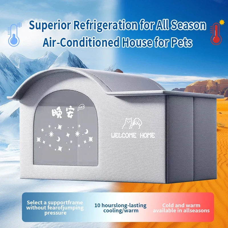 Four Seasons Cat Dog Bed Temperature Control Pet House for Summer Cooling Winter Warmth