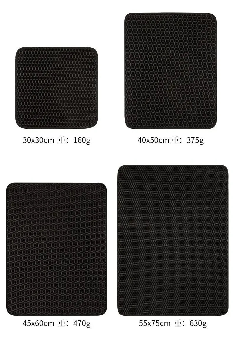 Katzenstreumatte mit Geschenk, doppellagig, wasserdicht, für Katzentoiletten, rutschfest, Sand, Katzenunterlage, waschbar, Bettmatte, Reinigungsunterlage, Produkte
