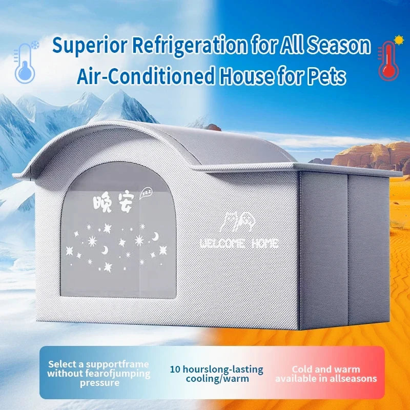 Four Seasons Cat Dog Bed Temperature Control Pet House for Summer Cooling Winter Warmth