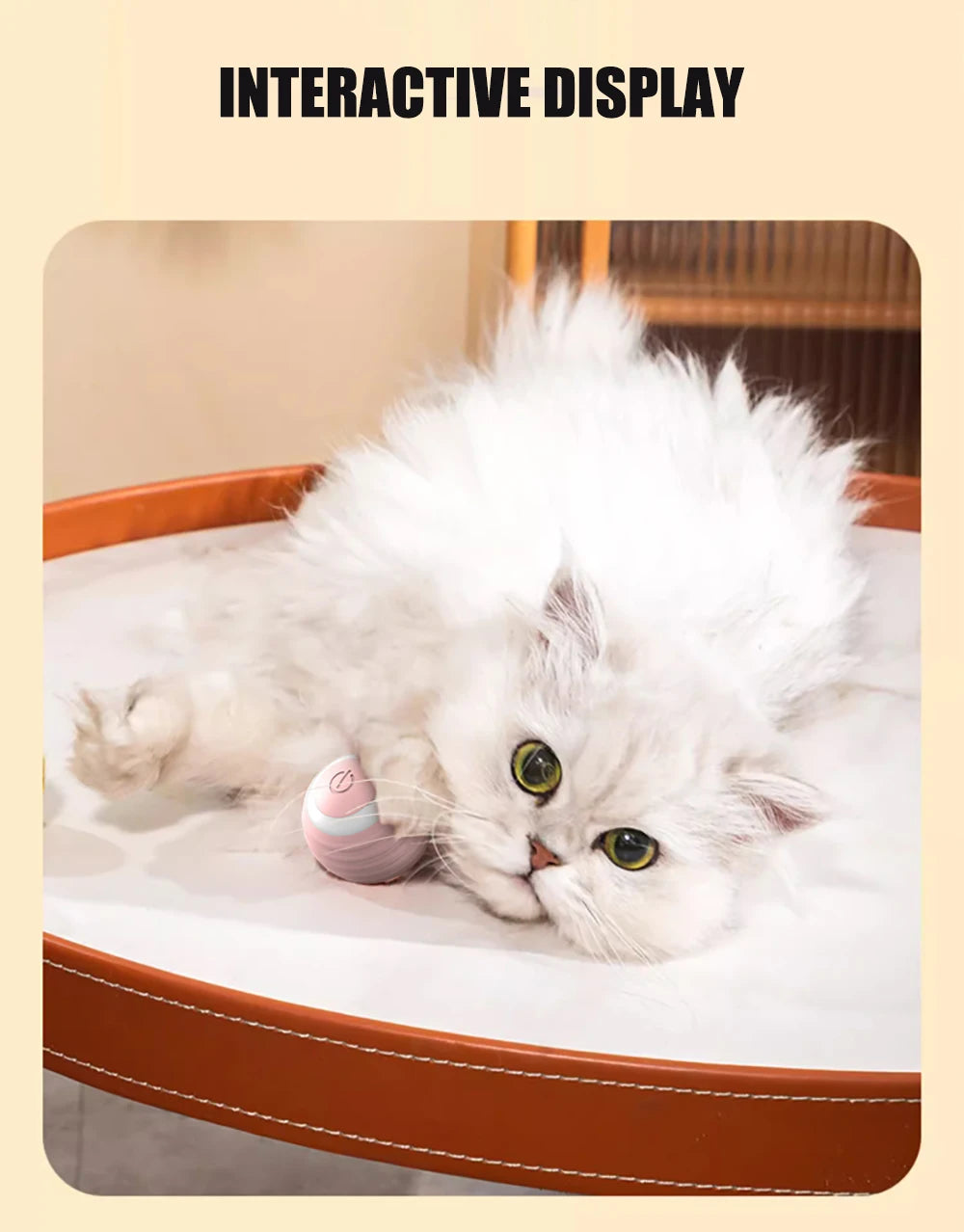 Interaktiver Katzenball, elektrischer automatischer Rollball, intelligentes Spielzeug für Katzen, intelligentes Katzenspielzeug, rotierender Ball, Katzenspielzubehör