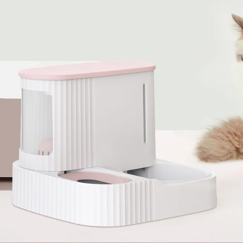 Automatischer Futterspender für Katzen mit großer Kapazität, Nass- und Trockentrennung, Hundefutterbehälter, Trinkwassernapf, Heimtierbedarf