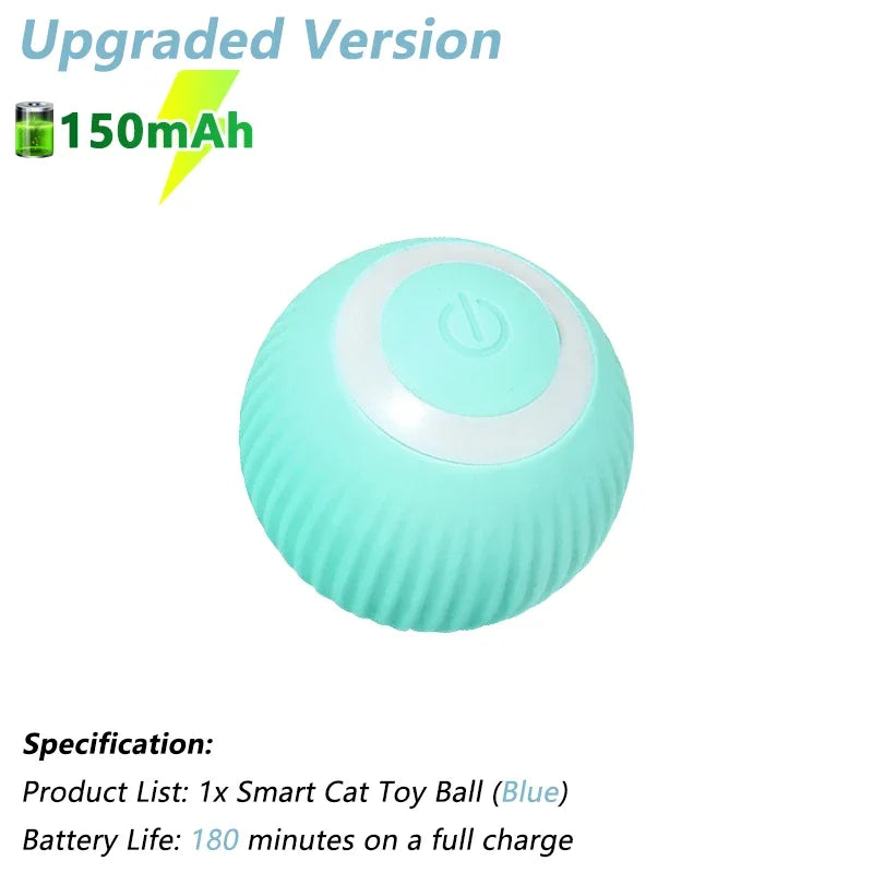Interaktiver Katzenball, elektrischer automatischer Rollball, intelligentes Spielzeug für Katzen, intelligentes Katzenspielzeug, rotierender Ball, Katzenspielzubehör