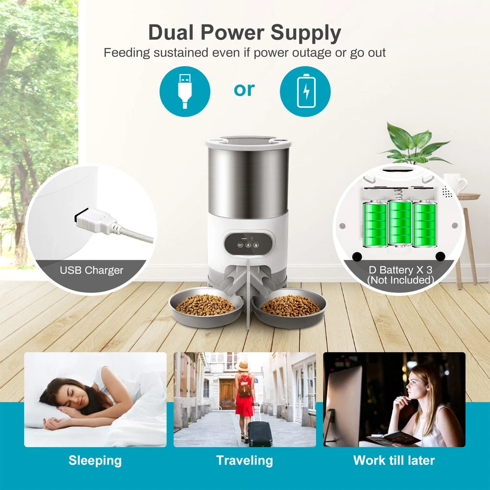 Tuya Smart APP Pet Feeder Katze Hund Food Dispenser Geeignet Für Kleine Und Mittlere Katzen Und Hunde Handy fernbedienung Fütterung