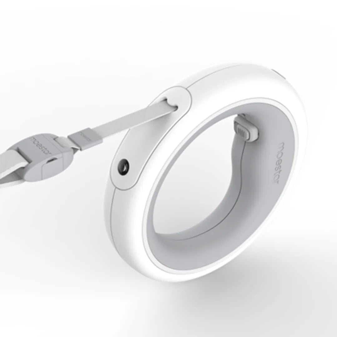 Youpin MOESTAR Einziehbarer Hundeleinenring, flexibles 3,0 m langes Hundezugseil, Hundehalsband, LED-Nachtlicht, Auslaufleinenseil