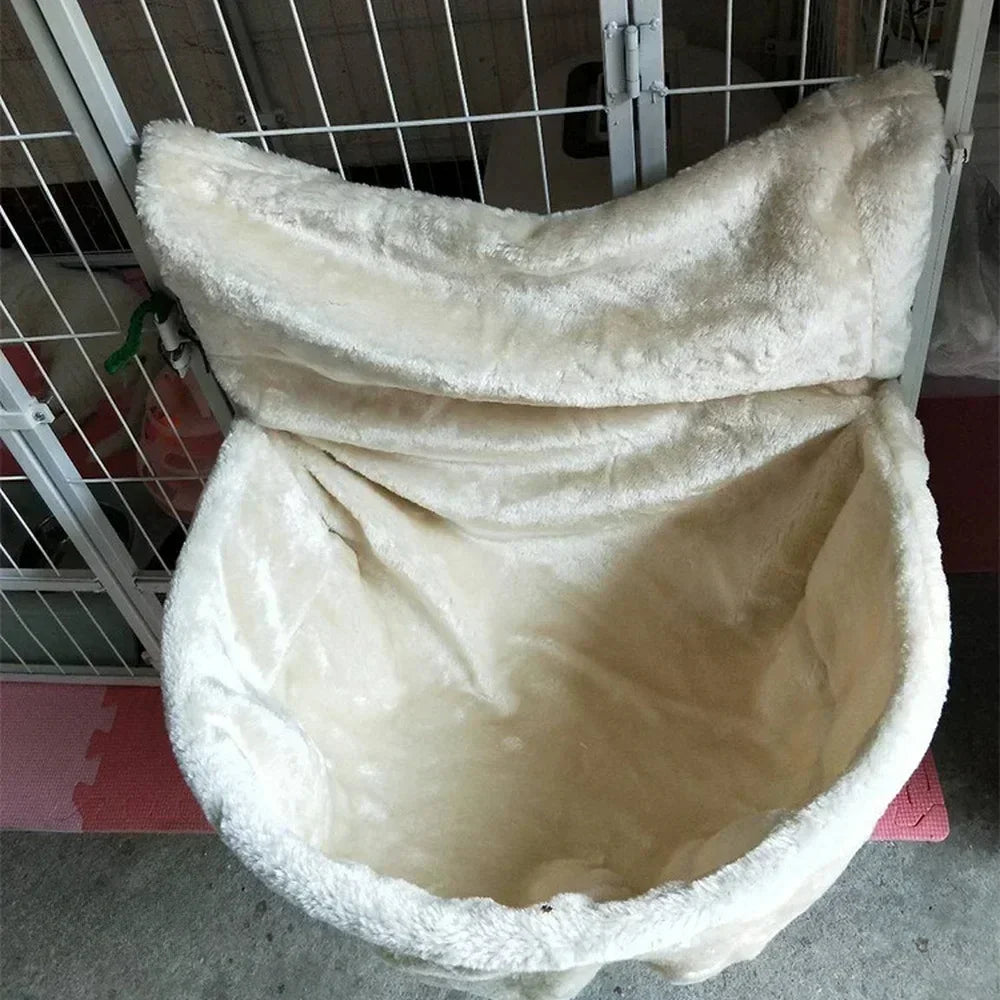 Cat Plush Radiator Bag Soft Cat Hanging Bed with Strong Durable Iron Frame Warm and Cosy Cat Hanging Hammock for Small Pets