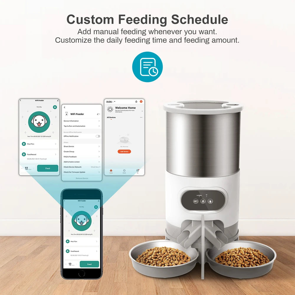 Tuya Smart APP Pet Feeder Katze Hund Food Dispenser Geeignet Für Kleine Und Mittlere Katzen Und Hunde Handy fernbedienung Fütterung