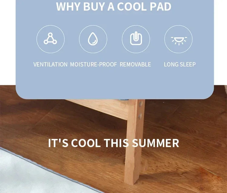 Kühlendes Hundebett für den Sommer, für große und mittelgroße Hunde, Welpen, orthopädische Memory-Schaum-Matte mit Kissen, atmungsaktiv, wasserdicht, waschbar