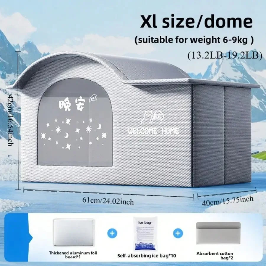 Four Seasons Cat Dog Bed Temperature Control Pet House for Summer Cooling Winter Warmth