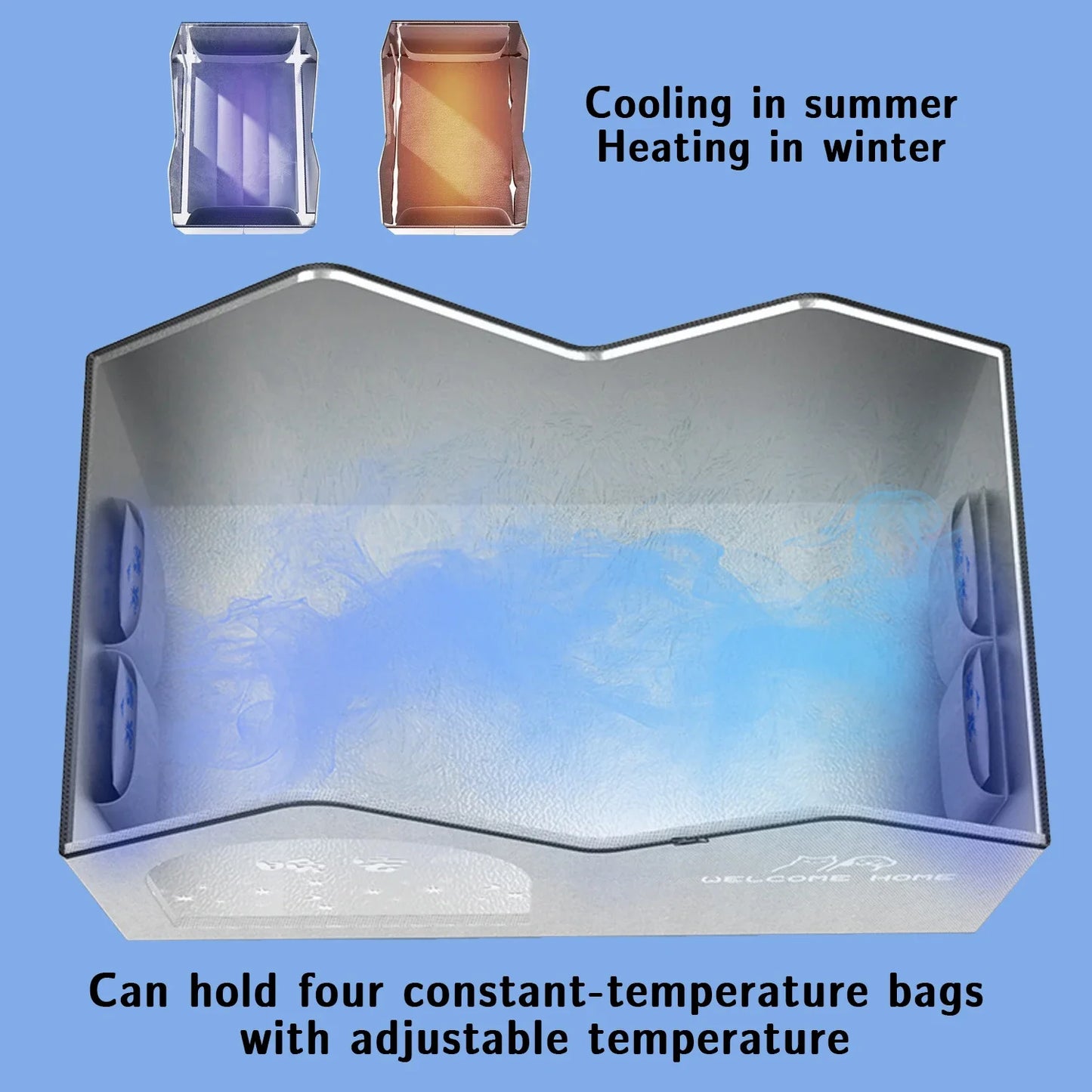 Four Seasons Cat Dog Bed Temperature Control Pet House for Summer Cooling Winter Warmth