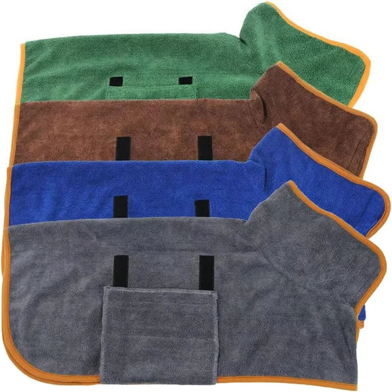 Haustier-Bademantel, hochsaugfähig, Trockenmantel für Hunde, schnelltrocknend, verstellbares Handtuchtuch für kleine, mittelgroße und große Haustiere, Hunde und Katzen