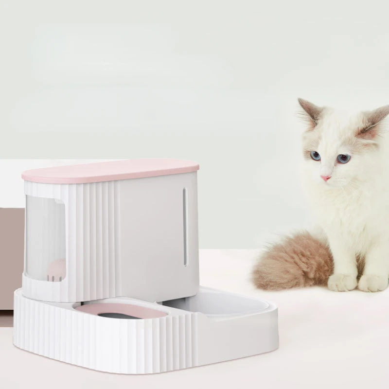 Automatischer Futterspender für Katzen mit großer Kapazität, Nass- und Trockentrennung, Hundefutterbehälter, Trinkwassernapf, Heimtierbedarf