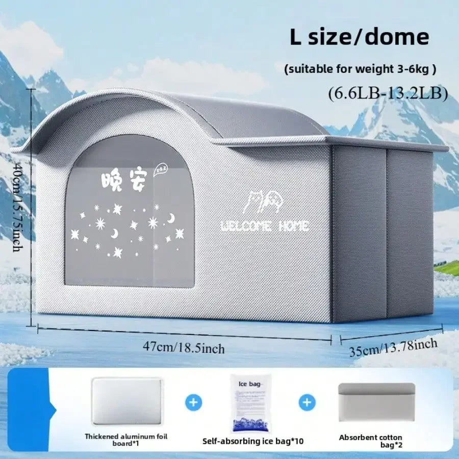 Four Seasons Cat Dog Bed Temperature Control Pet House for Summer Cooling Winter Warmth