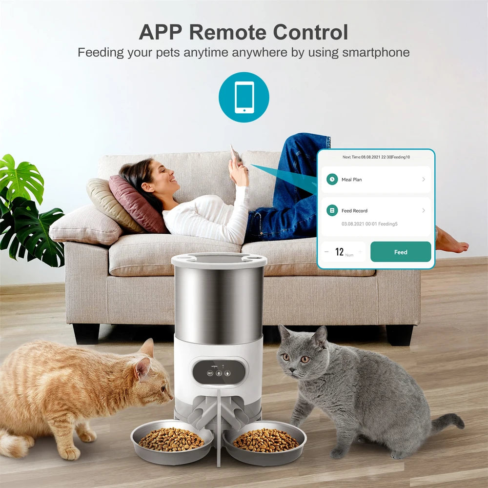 Tuya Smart APP Pet Feeder Katze Hund Food Dispenser Geeignet Für Kleine Und Mittlere Katzen Und Hunde Handy fernbedienung Fütterung