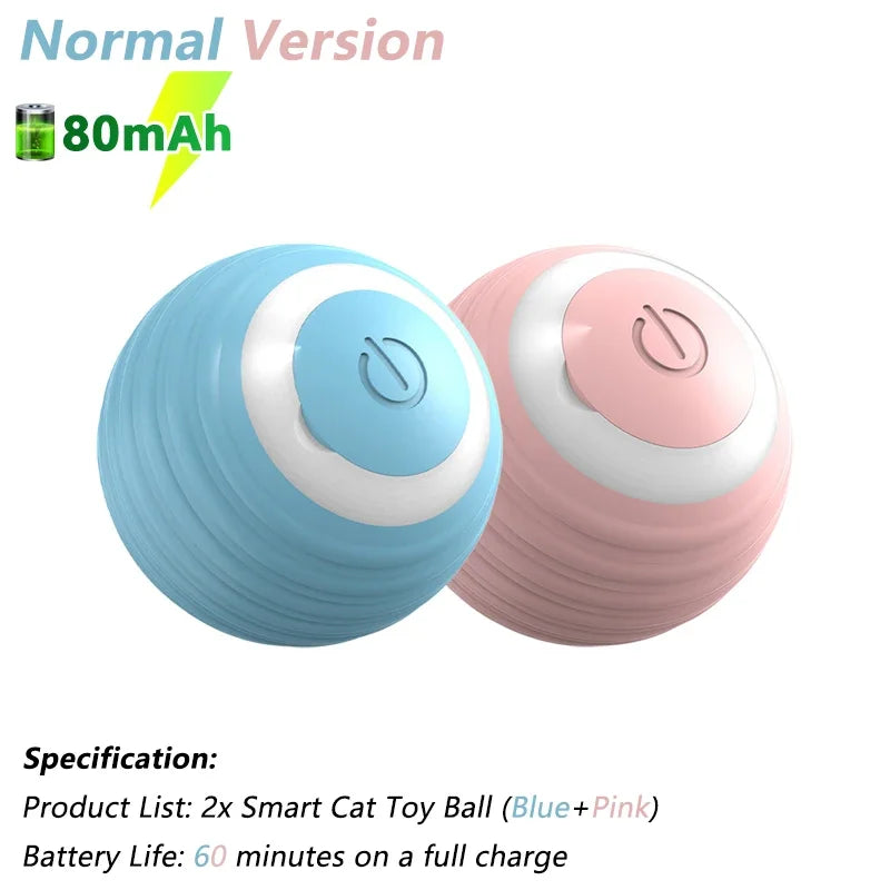 Interaktiver Katzenball, elektrischer automatischer Rollball, intelligentes Spielzeug für Katzen, intelligentes Katzenspielzeug, rotierender Ball, Katzenspielzubehör