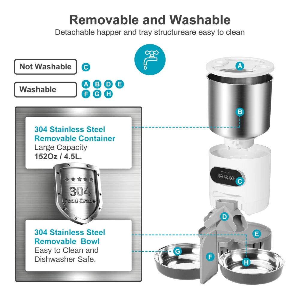 Tuya Smart APP Pet Feeder Katze Hund Food Dispenser Geeignet Für Kleine Und Mittlere Katzen Und Hunde Handy fernbedienung Fütterung