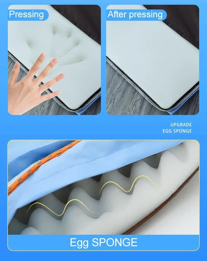 Kühlendes Hundebett für den Sommer, für große und mittelgroße Hunde, Welpen, orthopädische Memory-Schaum-Matte mit Kissen, atmungsaktiv, wasserdicht, waschbar