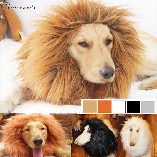 Süße Haustier Cosplay Kleidung Verklärung Kostüm Löwenmähne Winter warme Perücke Katze große Hunde Party Dekoration mit Ohr Haustierbekleidung