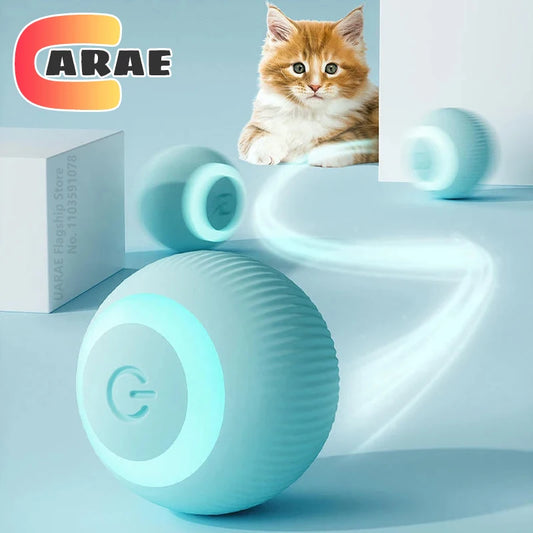 Interaktiver Katzenball, elektrischer automatischer Rollball, intelligentes Spielzeug für Katzen, intelligentes Katzenspielzeug, rotierender Ball, Katzenspielzubehör