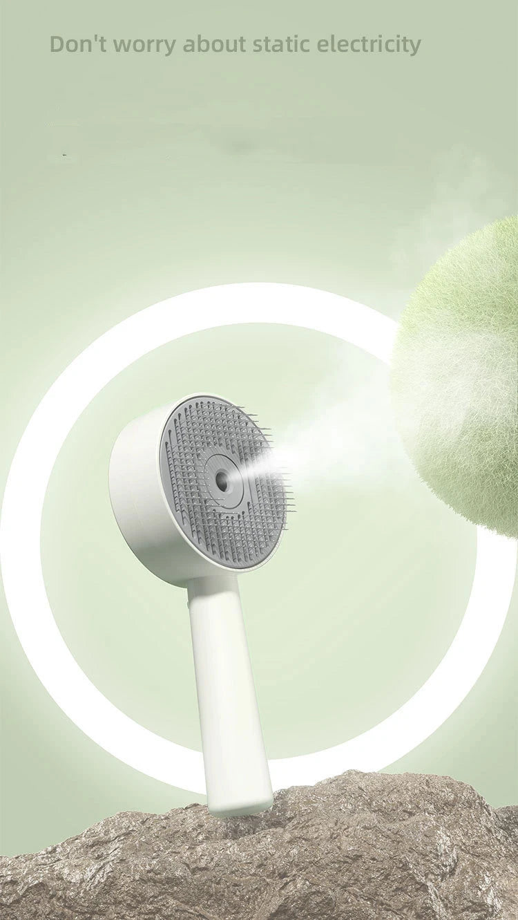 Haustier-Spray, Haarkamm, Haustier-Dampfspray, Haarentferner, Reinigungsbürste, Katzenpflege, Massagewerkzeuge, Entfilzungs-Wassernebel-Luftbefeuchter, Kamm