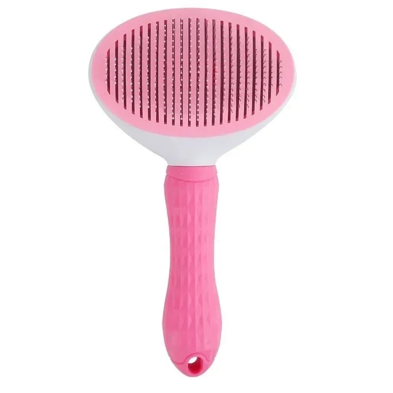 Selbstreinigende Enthaarungsbürste für Haustiere, Hundepflegewerkzeug mit Haarkamm für Katzen zur Kontrolle des Haarausfalls, Bürstenhaarentferner für Haustierprodukte