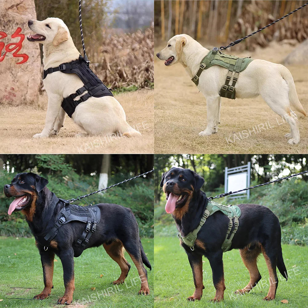 Militärisches großes Hundegeschirr, Trainingsweste für Deutsche Schäferhunde, taktisches Hundegeschirr und Leine-Set für Hundezubehör