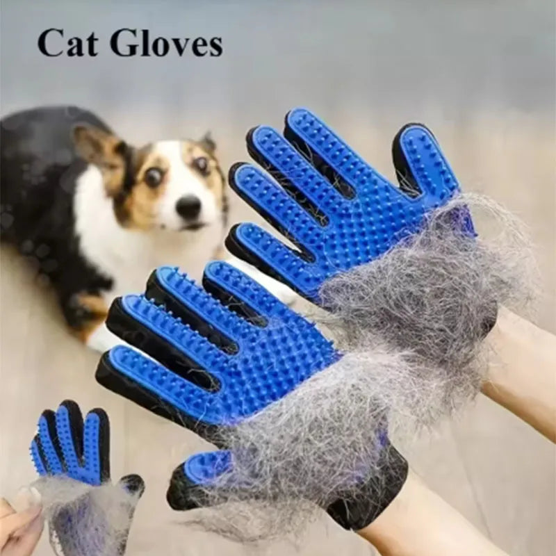Tierhaar-Handschuh, Kamm, Haustier-Hunde-Katzen-Pflege-Reinigungshandschuh, Enthaarungs-Haarentferner, Massagebürste, Tierbedarf, Katzenzubehör