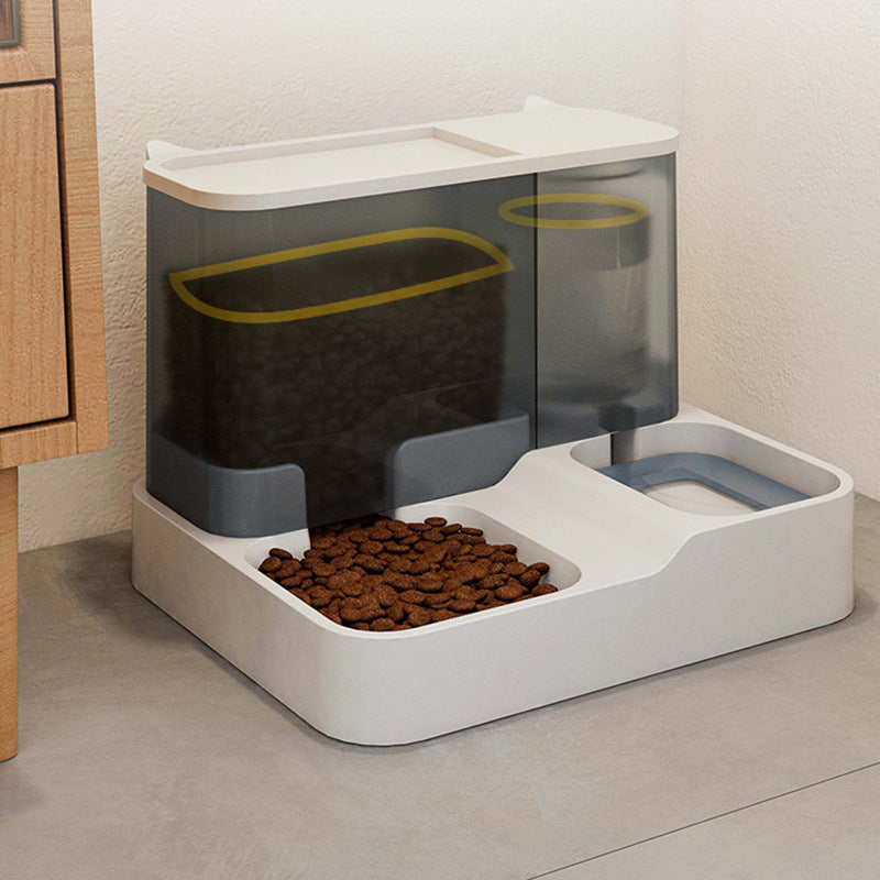 Automatischer Futterspender für Katzen mit großer Kapazität, Nass- und Trockentrennung, Hundefutterbehälter, Trinkwassernapf, Heimtierbedarf