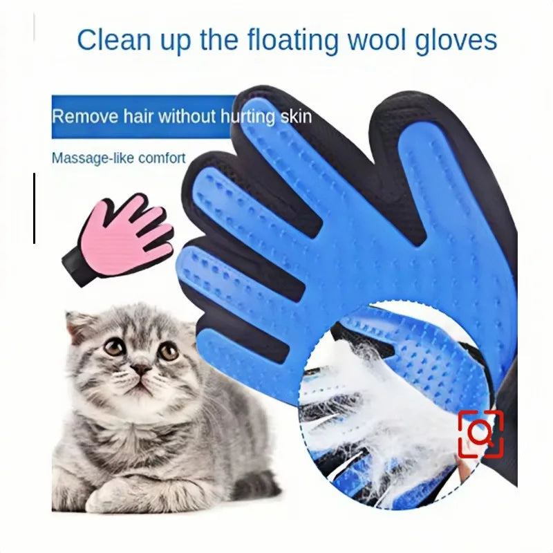 Tierhaar-Handschuh, Kamm, Haustier-Hunde-Katzen-Pflege-Reinigungshandschuh, Enthaarungs-Haarentferner, Massagebürste, Tierbedarf, Katzenzubehör