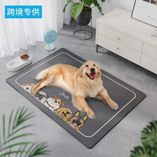 Kühlende Gel-Haustiermatte für den Sommer, doppellagiges Eisseiden-Pad mit rutschfester Unterseite, fusselfrei und kaufest für Katzen/Hunde, CE-zertifiziert