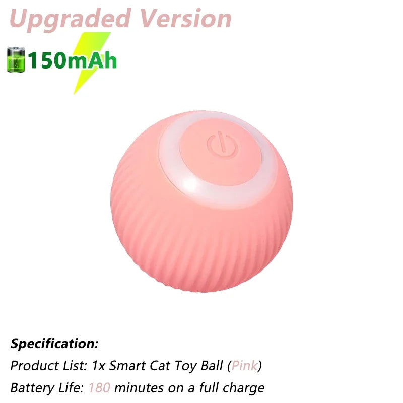 Interaktiver Katzenball, elektrischer automatischer Rollball, intelligentes Spielzeug für Katzen, intelligentes Katzenspielzeug, rotierender Ball, Katzenspielzubehör