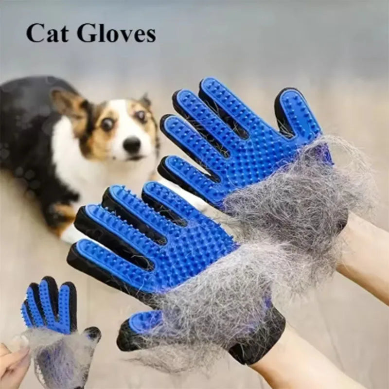 Tierhaar-Handschuh, Kamm, Haustier-Hunde-Katzen-Pflege-Reinigungshandschuh, Enthaarungs-Haarentferner, Massagebürste, Tierbedarf, Katzenzubehör