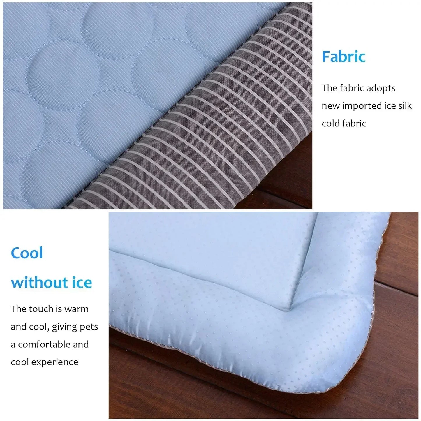 Cooling Pad Bed for Dogs Cats Puppy Kitten Cool Mat Pet Blanket Ice Silk Material Soft for Summer Sleeping Pink Blue Breathable