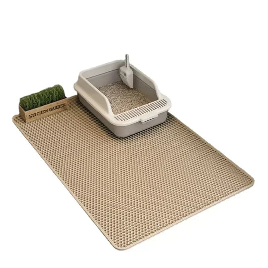 Katzenzubehör Doppellagige, rutschfeste Katzenstreumatte für große Katzentoiletten, Filtermatte für Katzentoiletten, verschleißfeste Katzenstreumatte